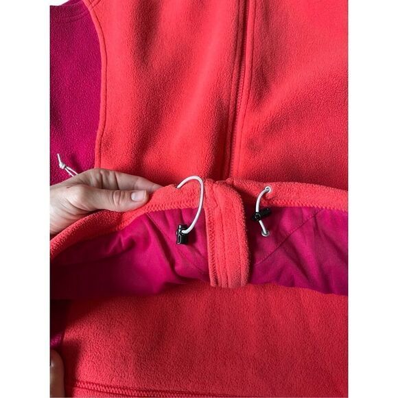 The North Face Womens Vest Full Zip Orange Pink L Fleece - Picture 8 of 9